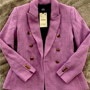 Lavender Double Breasted ZARA blazer